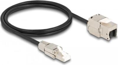 Delock RJ45 Kabel steckbar zum Zusammenbau am Keystone Jack RJ45 Modul Cat.6A 1m