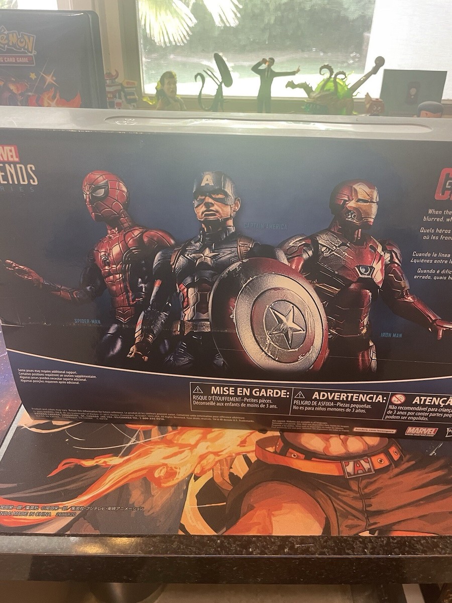 Marvel Legends Civil War Spiderman Ironman Captain America 3 Pack