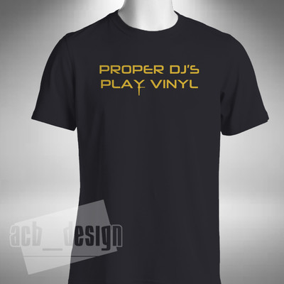 Proper Dj's Play Vinyl T-Shirt Old Skool Records Häuser Tanz Musik klein bis 5XL