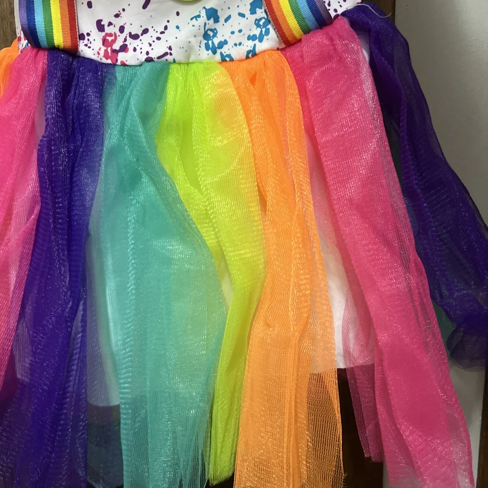 Disfraz de Payaso Color Loco Halloween Vestido Elegante M8-10 Foto 4 de 4