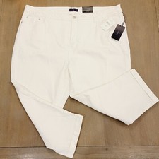 NEW NYDJ Original Slimming Fit White Crop Jeans Size 22W MSRP: 94