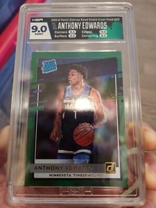 2020/21 PANINI DONRUSS GREEN FLOOD ANTHONY EDWARDS ROOKIE CARD RC #201