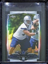 2014 Topps Chrome Mini Football Black Refractor Rookie #207 Zack Martin 3/15