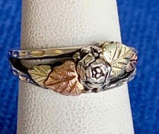 Wheeler WM Sterling Silver  12k Gold Ring Size 5.5   3