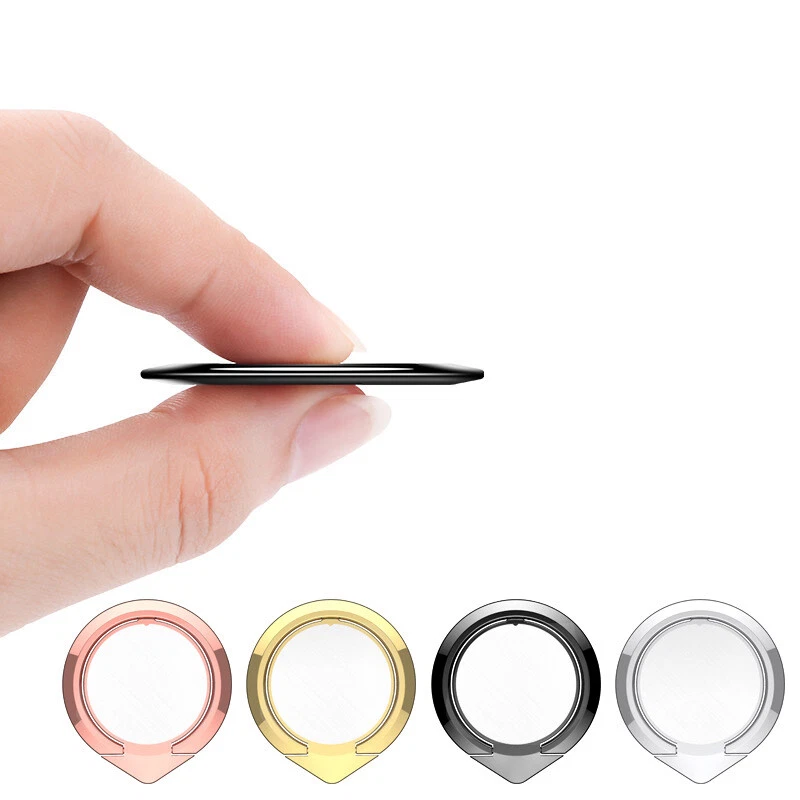 Universal 360° Finger Ring Cell Phone Holder Stand Car Magnetic Metal Plate - Image 3 of 4