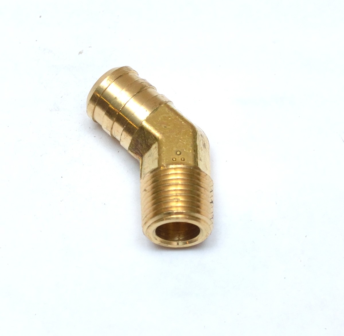 1 Inch Hose Barb To 3/4 Male NPT Brass Fitting - Straight Connector For Fuel Air Water Gas Oil