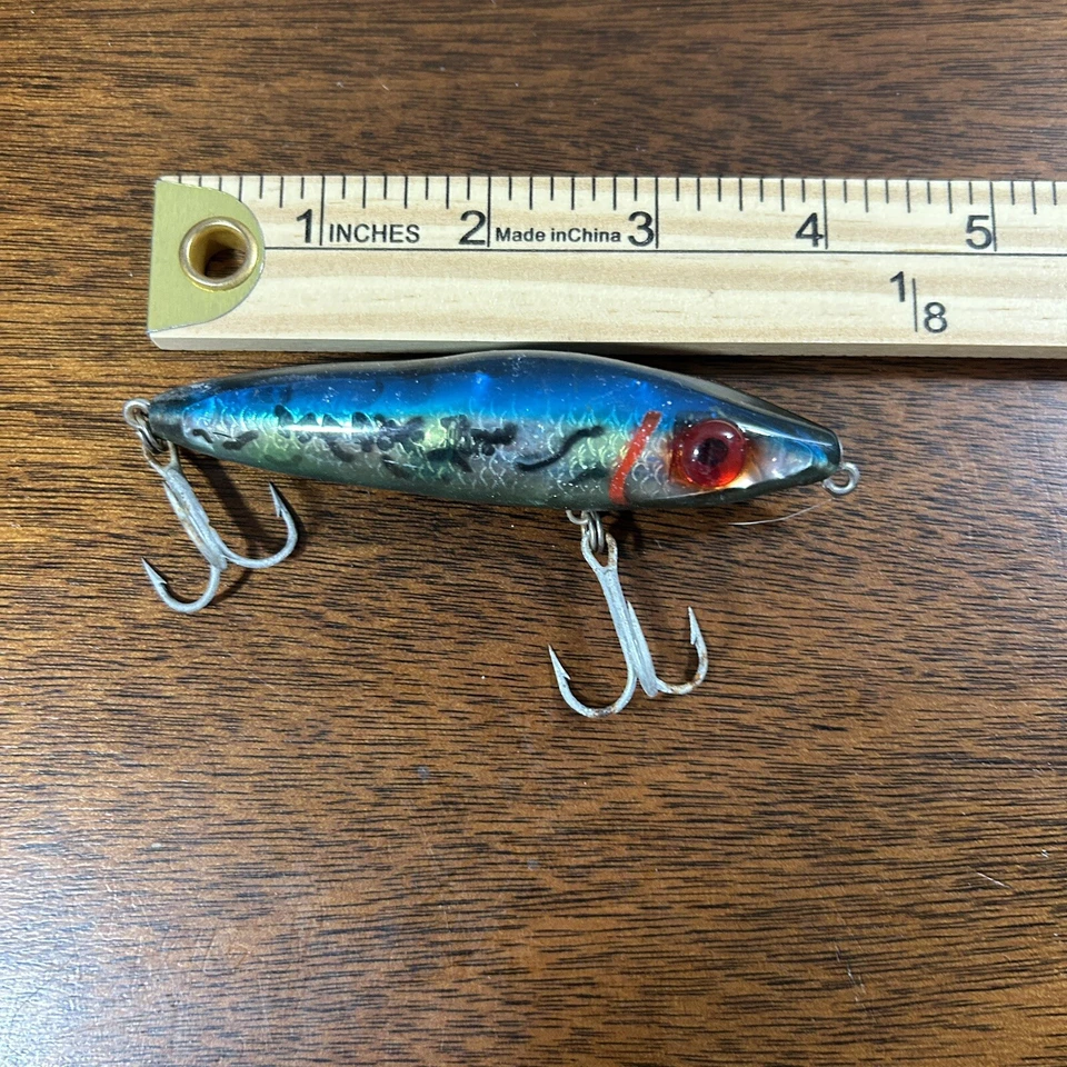 Señuelo De Colección L&S MirrrOlure TOP DOG Jr 84MR Azul/Plateado Flh 4" Topwater/Superficie 3/4oz Foto 4 de 4