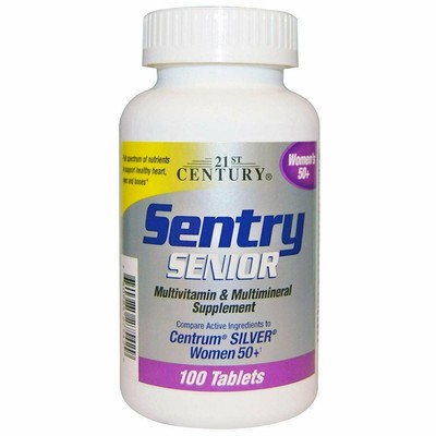 21st Century Sentry Senior Women's Multivitamins Supplement Tablets 100Ct 2 Pack