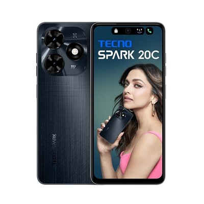 TECNO Spark 20C schwarz (4GB+128GB) 50MP Helio G36 Prozessor 6,56'' Global Ver...