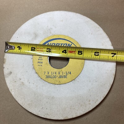 NORTON 7” X 1/4 X 1-1/4 Grinding Wheel. 38A100-J8VBE. | eBay
