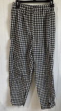 Nasty Gal Pants Womens 4 Black White Plaid Gingham Check Pockets Button Hi Rise