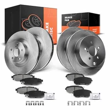 Front&Rear Disc Rotors & Ceramic Brake Pads for Subaru 14-18 Forester Crosstrek