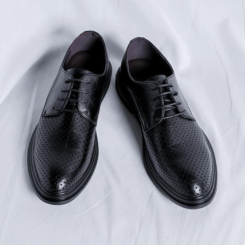 SAOLA Abito uomo d'affari Oxfords British punta a punta scarpe con lacci traspiranti