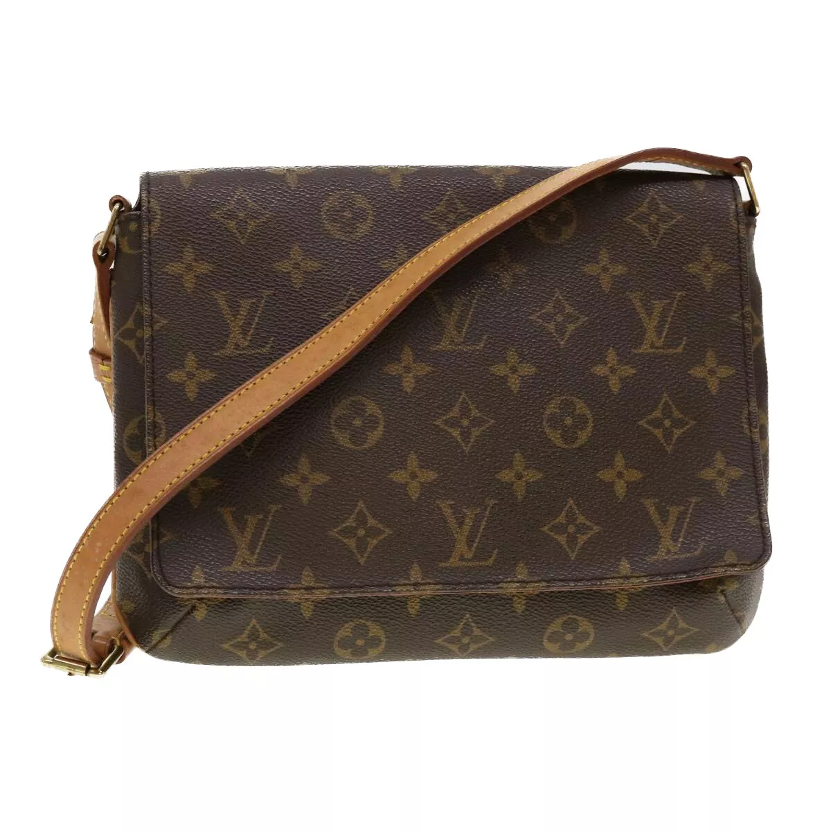 LOUIS VUITTON Monogram Musette Tango Bag w/ Long Strap Crossbody Bag