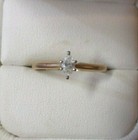 14K Yellow Gold 1/4 CTW Diamond Engagement Ring Size 10.75 R13 — photo 8