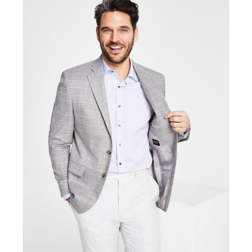 LAUREN RALPH LAUREN Herren Classic-Fit UltraFlex Stretch grau kariert Sportmantel - Bild 4 von 4