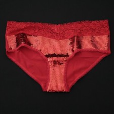 NEW Victoria's Secret VTG PINK Bling Sequin Fashion Show Hipster Panty MEDIUM