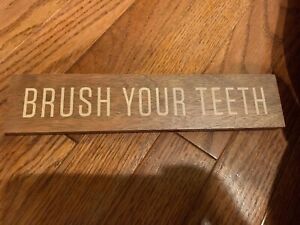 Hearth /& Hand with Magnolia /'Brush Your Teeth/' Bathroom Wall Sign