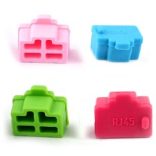 Laptop PC Ethernet Hub Port RJ45 Anti Dust Cover Cap Protector 10Pcs