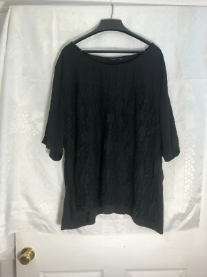 KIABI women 3/4 sleeve bottom lace shirt top blouse size EU 58-60, 139WPT04