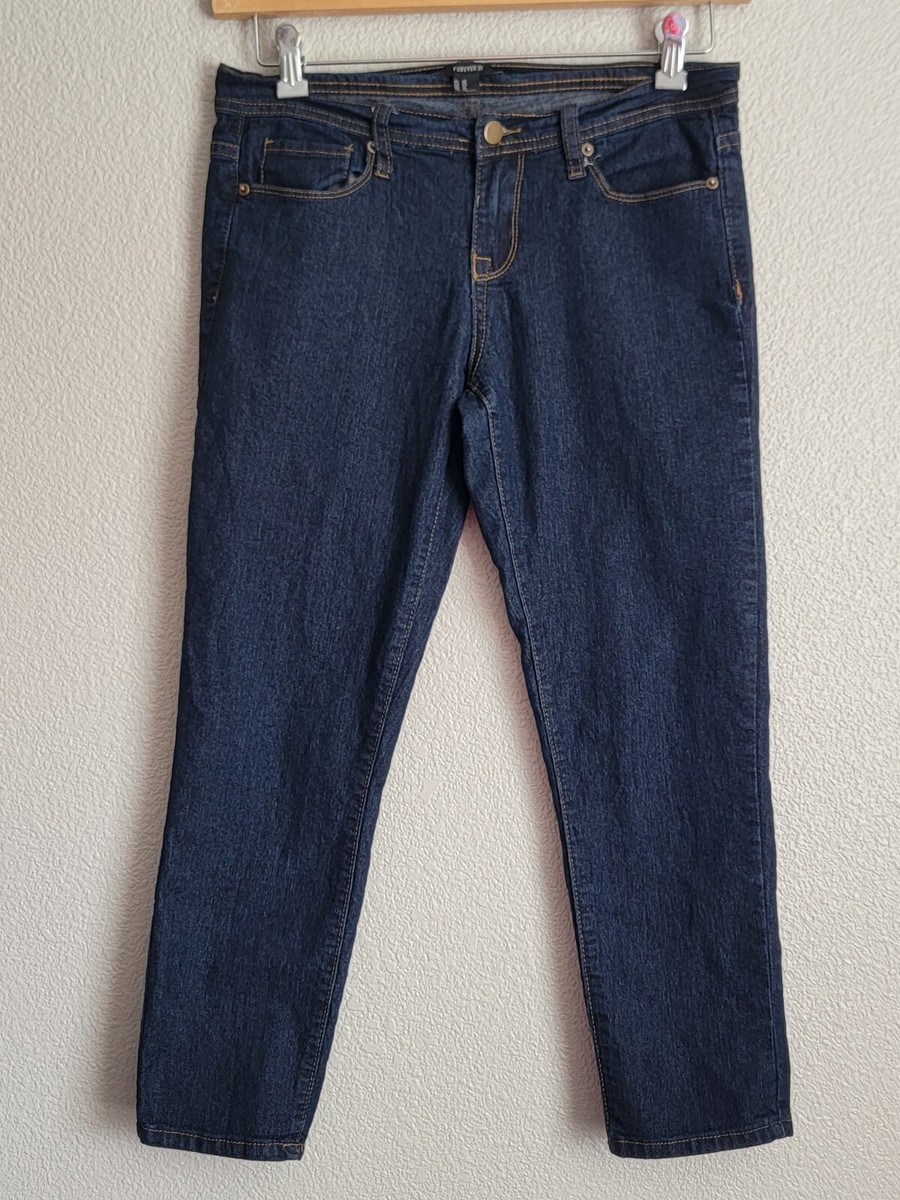 Forever 21 Jeans Womens Size 28 Skinny Tapered Low Rise Denim Dark
