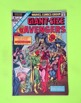 The Avengers #4 Vol. 1 1975 Marvel Comics Giant Size 5.0 Comic Book W187-172