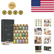 Luxury Essential Oils Gift Set with 15 x 5ml, Ideal for Relaxation Diffusion