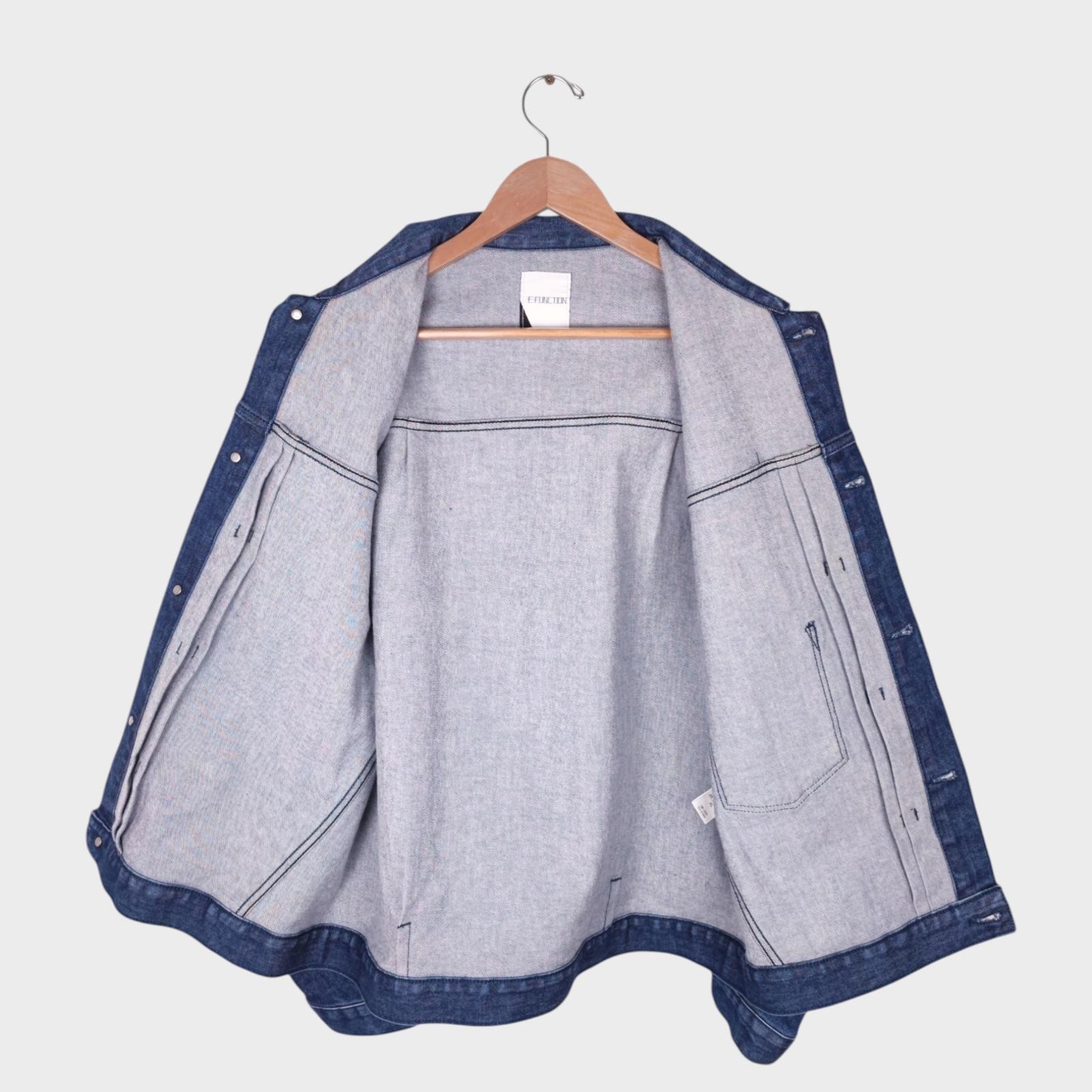 EDWIN Men's Blue Denim E-Function Trucker Jacket … - image 5