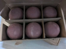 Ceramic Fireplace Balls, 5” Set of 6 for Indoor/Outdoor Fire (Reddish Brown) NEW