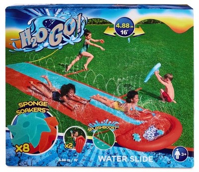 H20go 16 Fuß Doppel Super Schwamm Soakers Garten Wasserrutsche