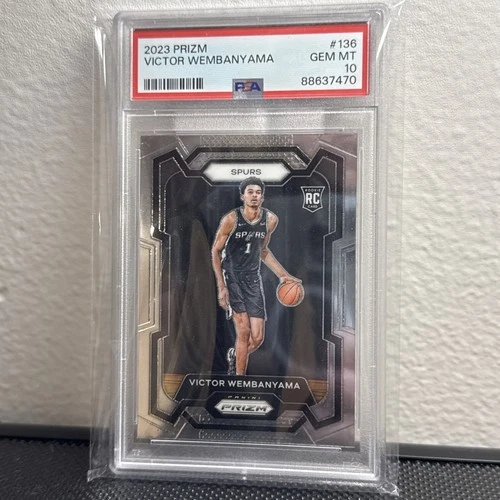 2023 PANINI PRIZM VICTOR WEMBANYAMA #136 ROOKIE PSA 10