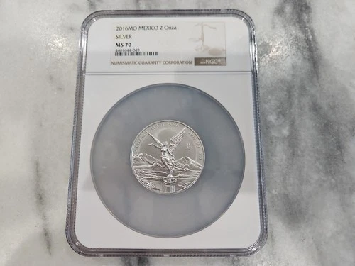 MS70 2016 Mo Mexico 2 Onza MS 70 Silver Coin NGC