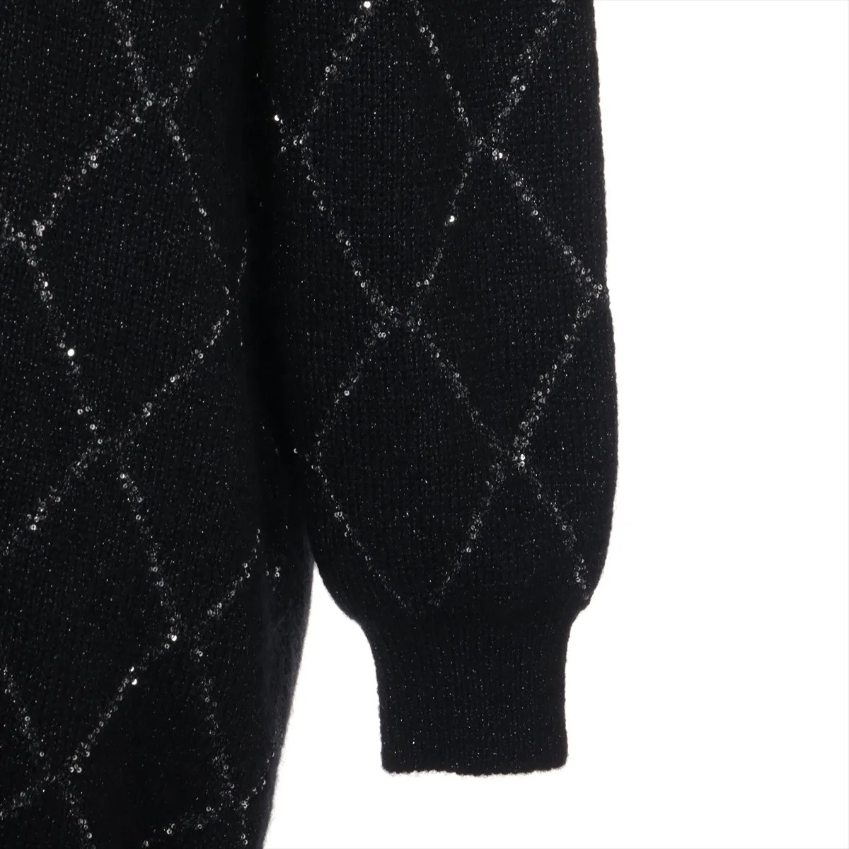 Cardigan Saint Laurent Paris 22 anni nylon x mohair L donna nero 717822 gow