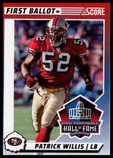 Patrick Willis 2024 Panini Score #2 First Ballot Hall of Fame 49ers NFL Card