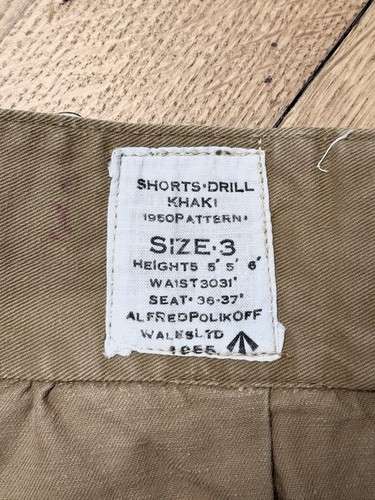 1950’s British Army Gurkha Khaki Drill Shorts Sz30 - Picture 7 of 8