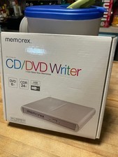 NEW Memorex Slim External CD/DVD Writer, DVD 8X, CDR 24X USB Powered Mac Windows