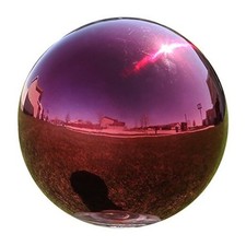 Stainless Steel Gazing Globe Mirror Ball, Colorful and Shiny Addition 10 inch