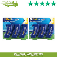 2 X NiQuitin Mini 2mg Mint Lozenges – 60 Lozenges 100% ORIGINAL ⭐⭐⭐⭐⭐