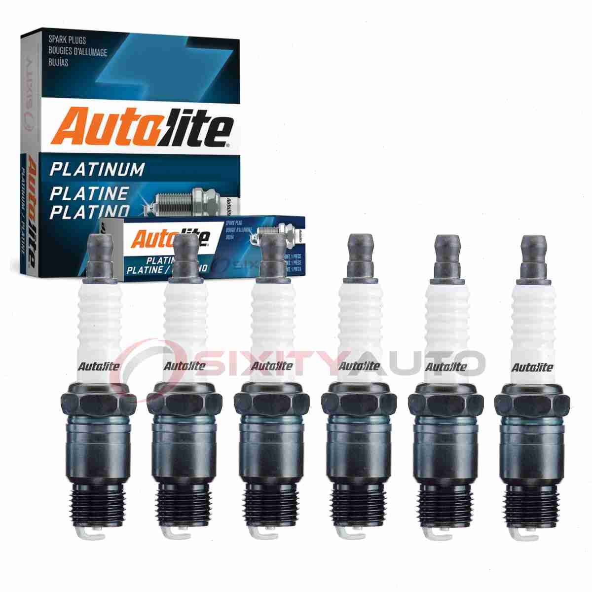 6 pc Autolite Platinum Spark Plugs for 1987-1988 Chevrolet V30 4.8L L6 ml