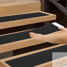 Outdoor Stair Treads Non-Slip Step Strips for Wooden Steps 5 Pack 6  x 24  Anti