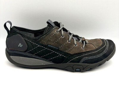MERRELL MIMOSA WOMEN'S CASUAL HIKING SHOES SIZE 11 BLACK AND GRAY LEATHER