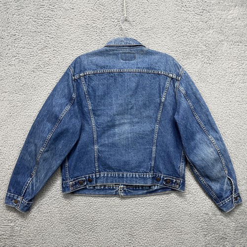 Vintage Levi's Type 3 Trucker Jacket Mens 46 Blue Faded Denim USA 80s 70506 by Levi's, $199.99 - Photo 6