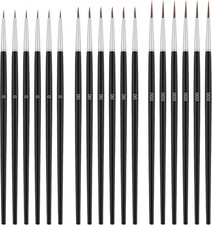30 Pack Fine Tip Paint Brush Set Thin Detail Paint Brushes Tiny Miniature Paint