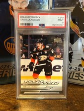 2024-25 UPPER DECK SERIES 1 SAM COLANGELO YOUNG GUNS #240 PSA 9 MINT