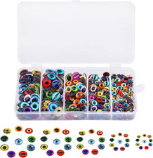 150PCS 8Mm/10Mm/12Mm/14Mm/15Mm Assorted round Glass Dragon Eyes Flatback Scrapbo