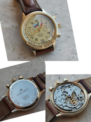 80s POLJOT MOSCOW-ROME 92 CHRONOGRAPH 3133 VINTAGE RUSSIAN WATCH