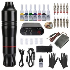 Tattoo Kit Wireless Gun Machine with 1200mAh Battery with Tattoo Ink Full Kit