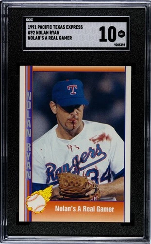 1991 Pacific #92 Nolan Ryan -Nolan's a Real Gamer-  SGC 10 GEM MINT 9205398