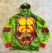 Nickelodeon TMNT Raphael Hooded Costume Zip Hoodie Size L Polyester S15