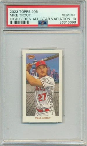 2023 TOPPS 206 HIGH SERIES ALL-STAR VARIATION MIKE TROUT PSA 10